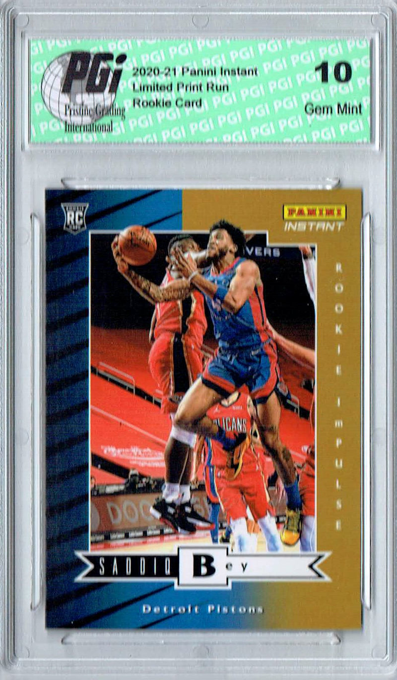 Saddiq Bey 2020 Panini Instant #RI-19 Impulse 1740 Made Rookie Card PGI 10