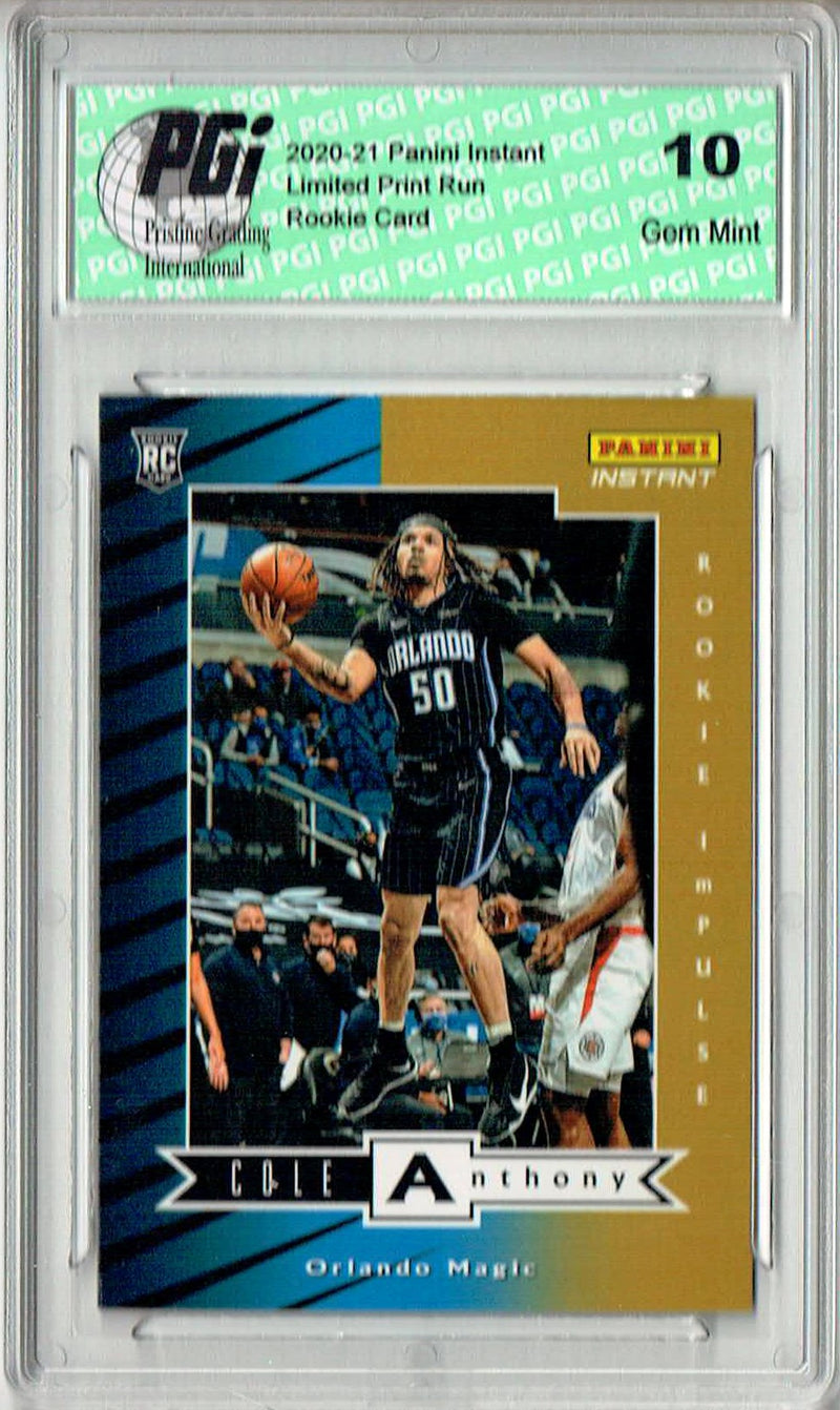@ Cole Anthony 2020 Panini Instant #RI-15 Impulse 1740 Made Rookie Card PGI 10