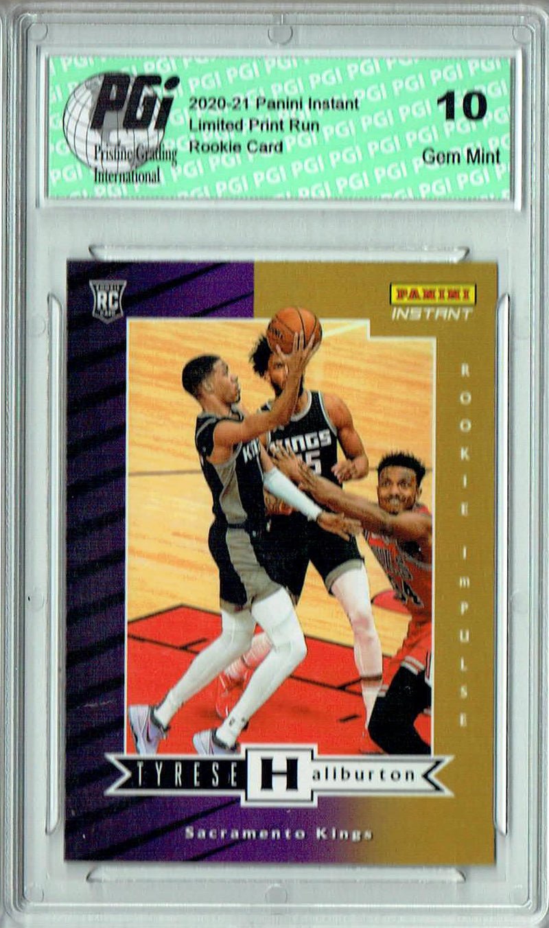 Tyrese Haliburton 2020 Panini Instant #RI-12 Impulse 1/1740 Rookie Card PGI 10
