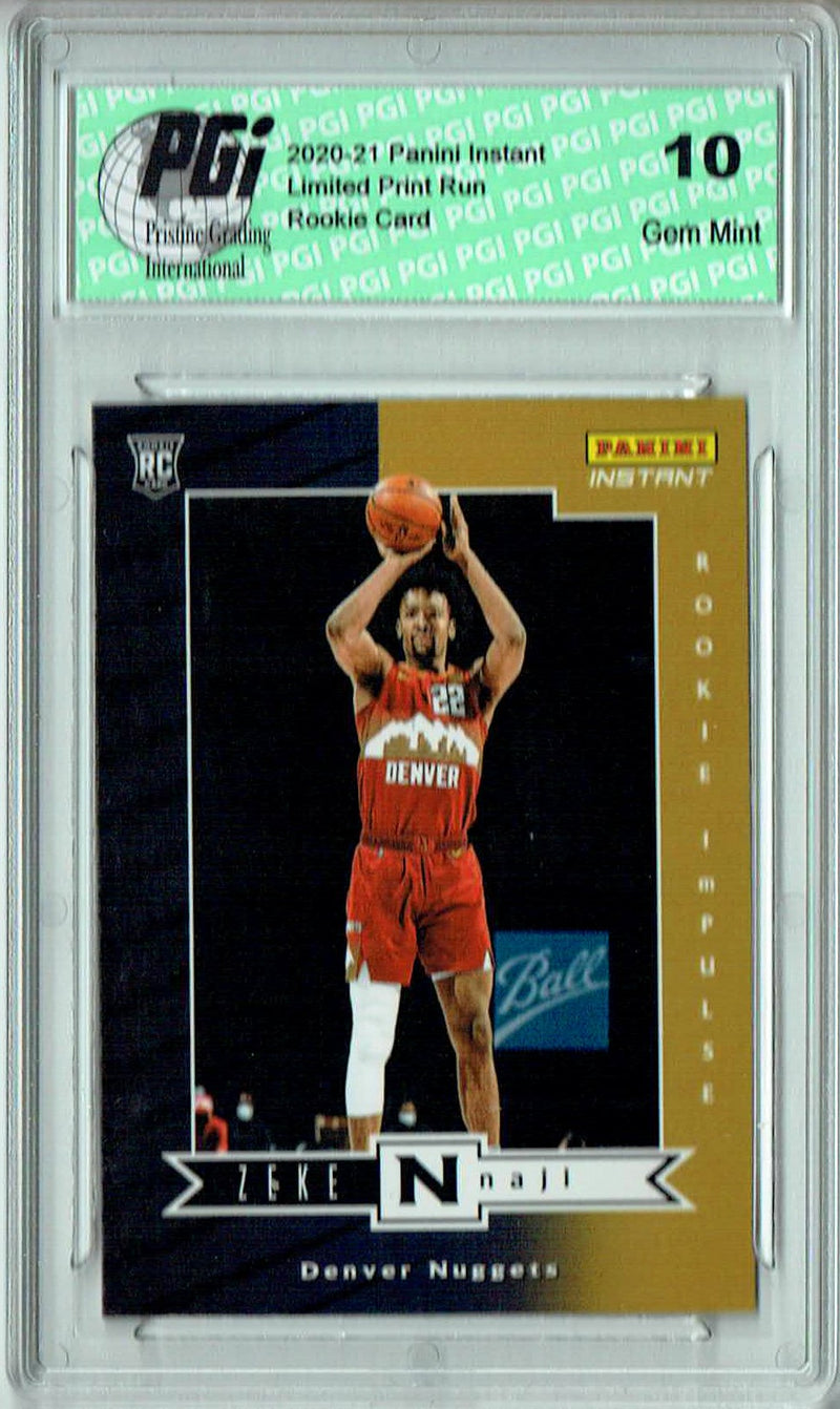 Zeke Nnaji 2020 Panini Instant #RI-22 Impulse 1740 Made Rookie Card PGI 10