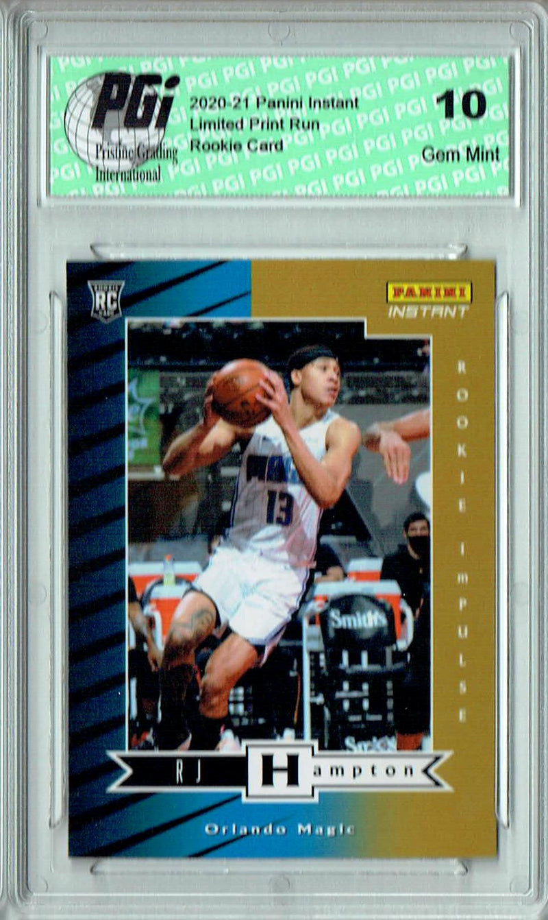 R.J. Hampton 2020 Panini Instant #RI-23 Impulse 1740 Made Rookie Card PGI 10
