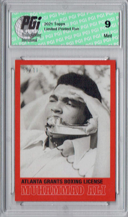 PGI 9 Rare Muhammad Ali 2021 Topps #25 Red SP #9/10 Trading Card