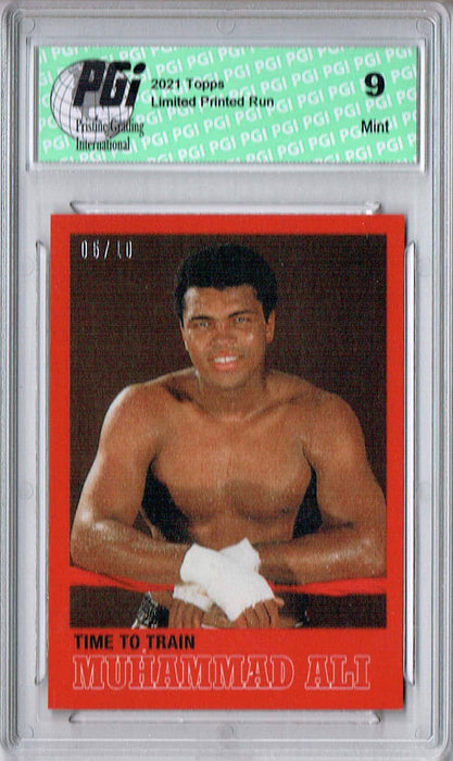 PGI 9 Rare Muhammad Ali 2021 Topps #26 Red SP #5/10 Trading Card