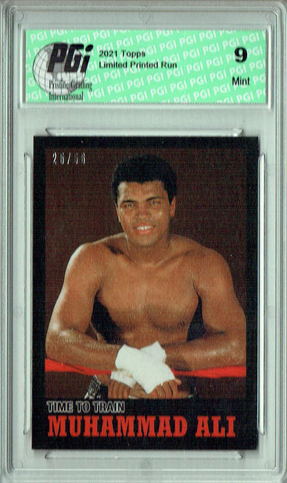 PGI 9 Rare Muhammad Ali 2021 Topps #26 Black SP #25/56 Trading Card