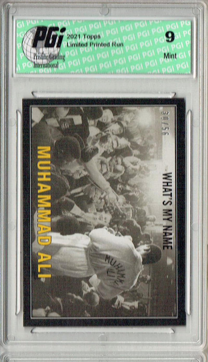 PGI 9 Rare Muhammad Ali 2021 Topps #19 Black SP #30/56 Trading Card