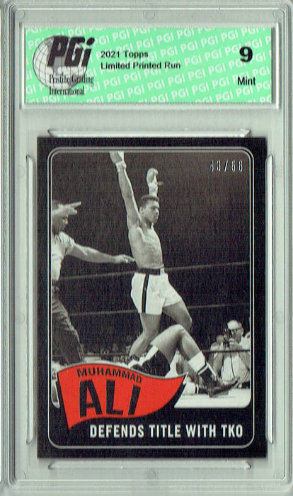 PGI 9 Rare Muhammad Ali 2021 Topps #12 Black SP #45/56 Trading Card