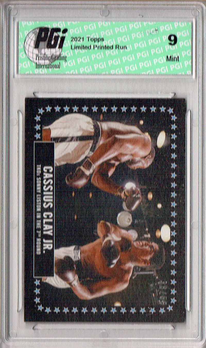 PGI 9 Rare Muhammad Ali 2021 Topps #8 Black SP #38/56 Trading Card