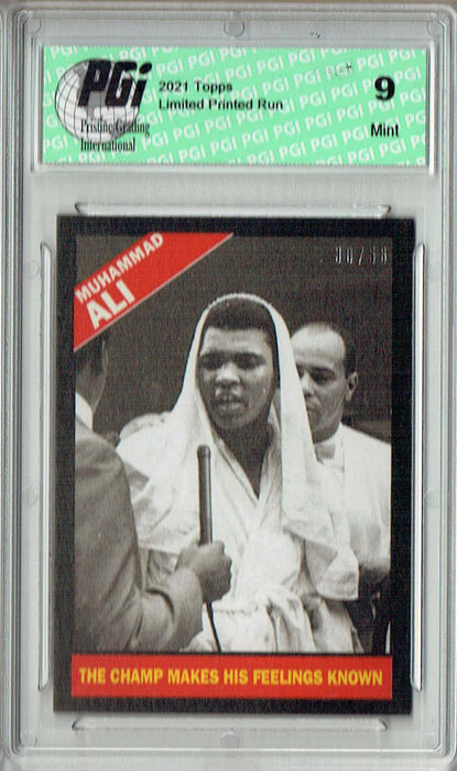 PGI 9 Rare Muhammad Ali 2021 Topps #16 Black SP #30/56 Trading Card