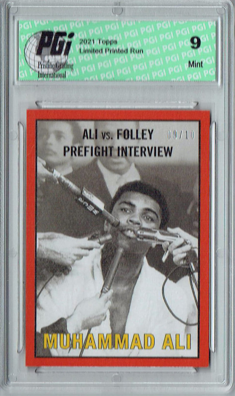 PGI 9 Rare Muhammad Ali 2021 Topps #21 Red SP #9/10 Trading Card