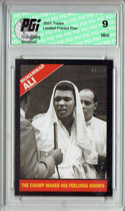 PGI 9 Rare Muhammad Ali 2021 Topps #16 Black SP #42/56 Trading Card