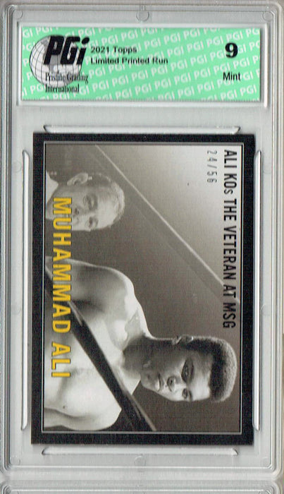 PGI 9 Rare Muhammad Ali 2021 Topps #22 Black SP #24/56 Trading Card