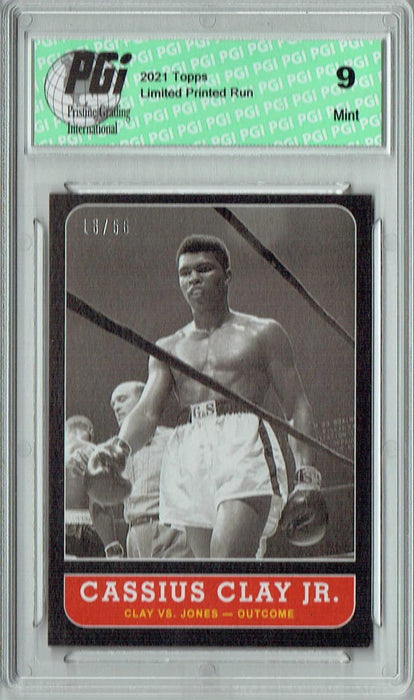 PGI 9 Rare Muhammad Ali 2021 Topps #6 Black SP #16/56 Trading Card