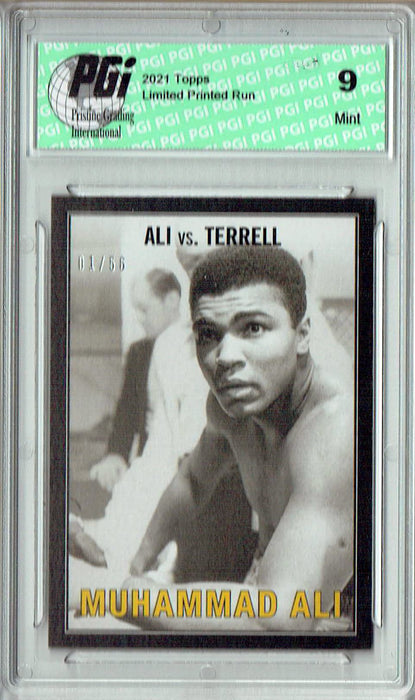 PGI 9 Rare Muhammad Ali 2021 Topps #20 Black SP The #1 of 56 Trading Card