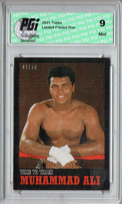 PGI 9 Rare Muhammad Ali 2021 Topps #26 Black SP #47/56 Trading Card