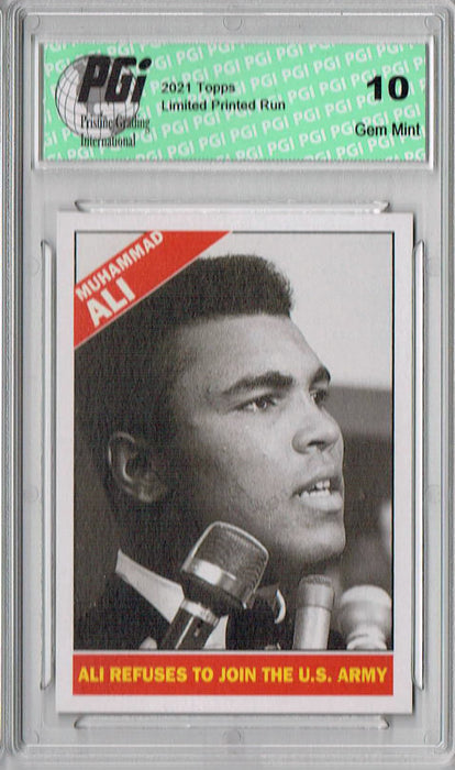 Rare Muhammad Ali 2021 Topps #15 Print Run: 1,553 Trading Card PGI 10
