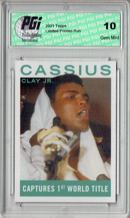 Rare Muhammad Ali 2021 Topps #9 Print Run: 2,057 Trading Card PGI 10