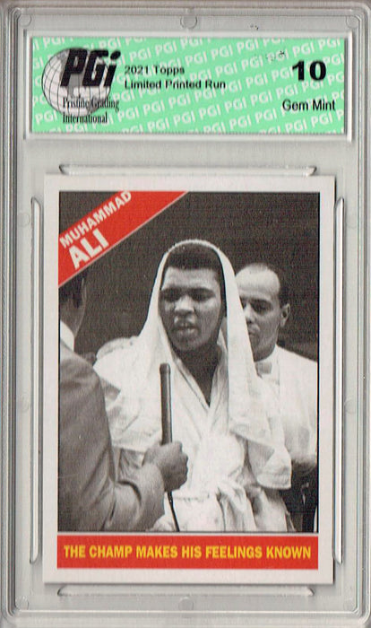 Rare Muhammad Ali 2021 Topps #16 Print Run: 1,551 Trading Card PGI 10