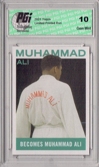 Rare Muhammad Ali 2021 Topps #10 Print Run: 2,083 Trading Card PGI 10