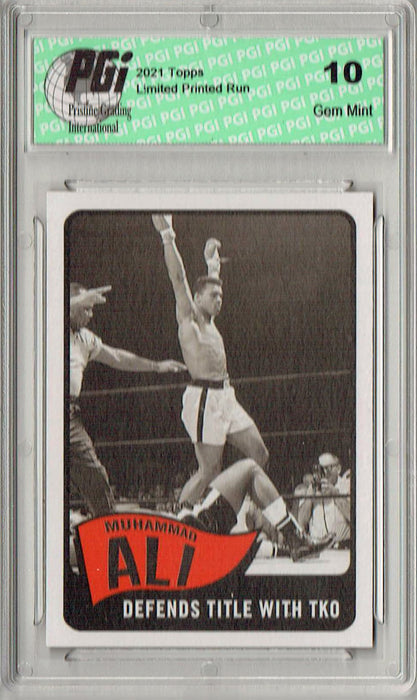 Rare Muhammad Ali 2021 Topps #12 Print Run: 1,798 Trading Card PGI 10