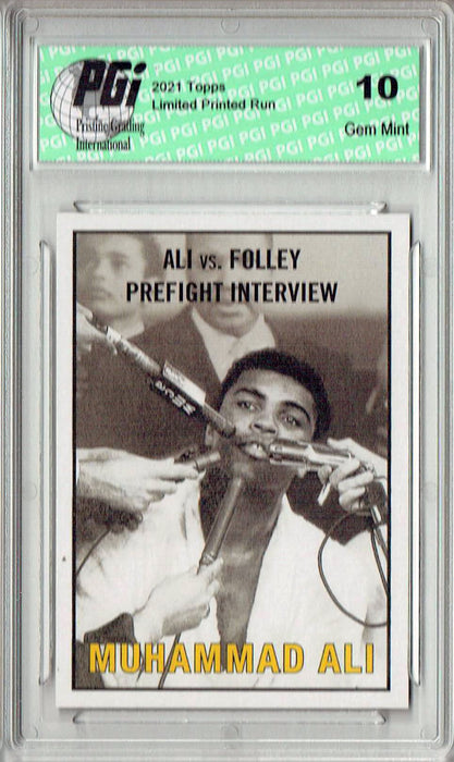 Rare Muhammad Ali 2021 Topps #21 Print Run: 1,186 Trading Card PGI 10