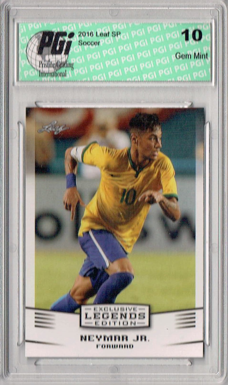 Neymar 2016 Leaf #6 Legends Edition Trading Card PGI 10 Brazil PSG
