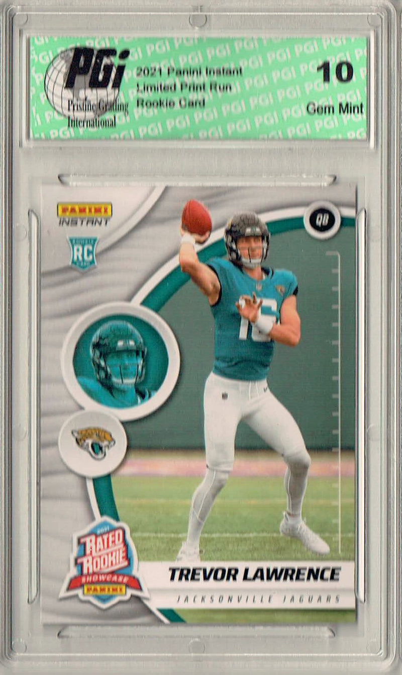 Trevor Lawrence 2021 Panini Instant #RS1 Rated Rookie 1/7456 Rookie Card PGI 10