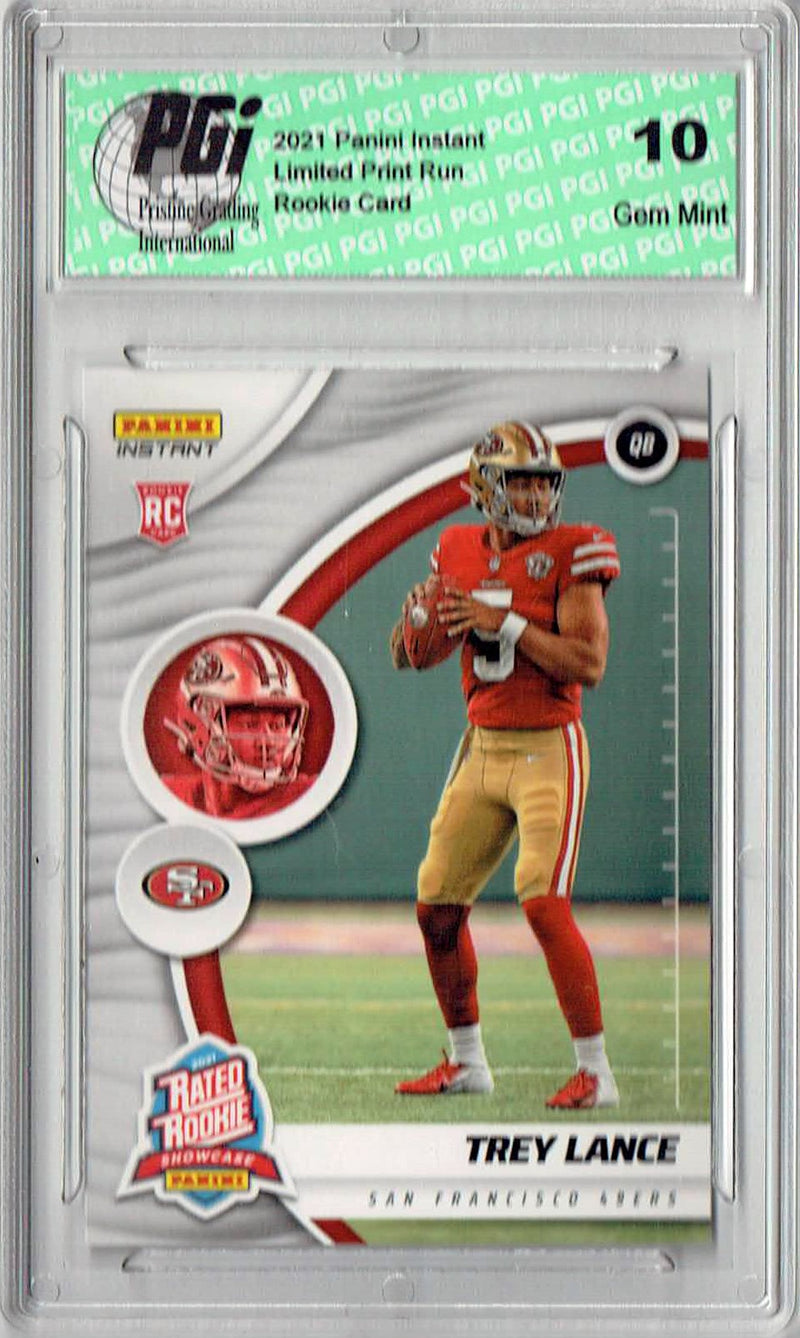 Trey Lance 2021 Panini Instant #RS3 Rated Rookie 1 of 2,617 Rookie Card PGI 10
