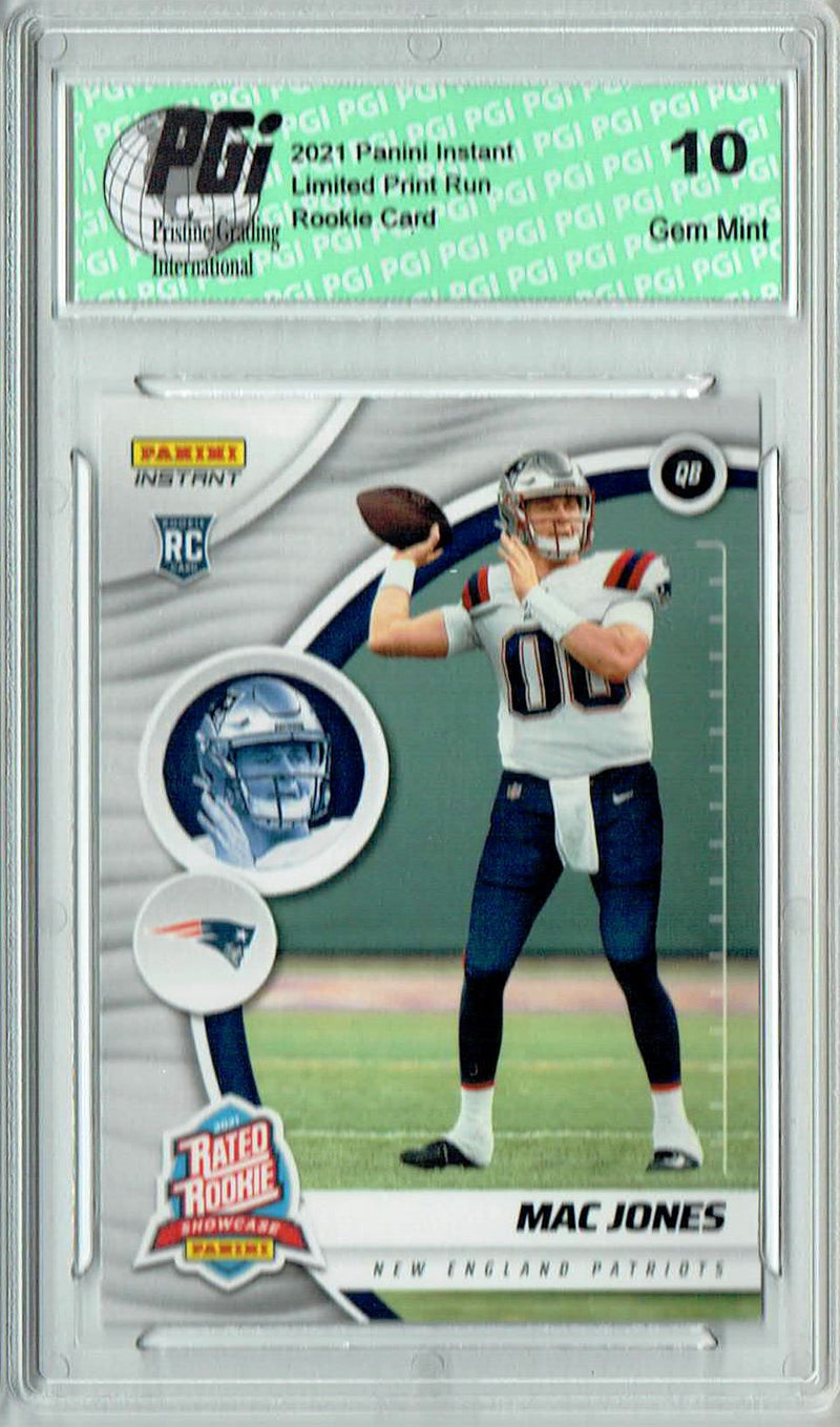 Mac Jones 2021 Panini Instant #RS9 Rated Rookie 1 of 1,732 Rookie Card PGI 10