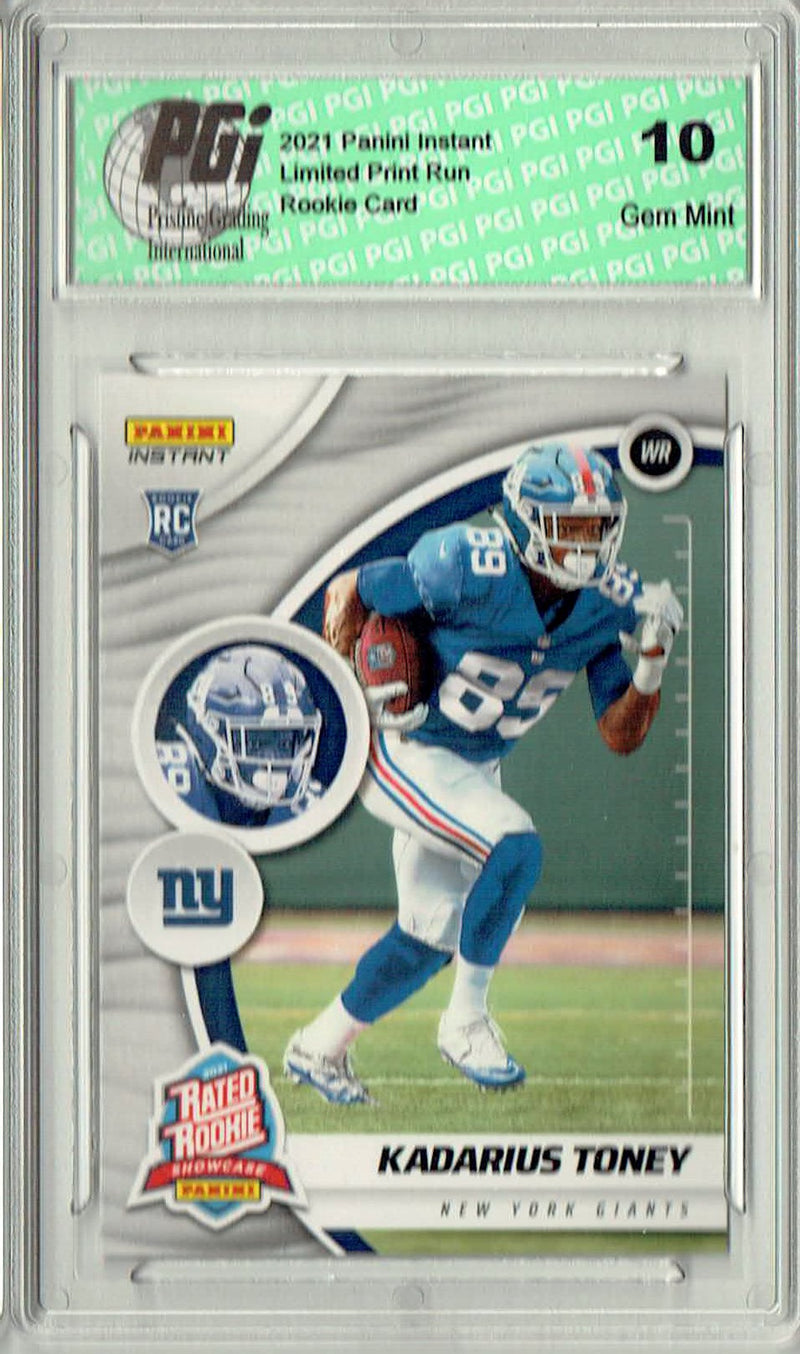 Kadarius Toney 2021 Panini Instant #RS10 Rated Rookie 1/233 Rookie Card PGI 10