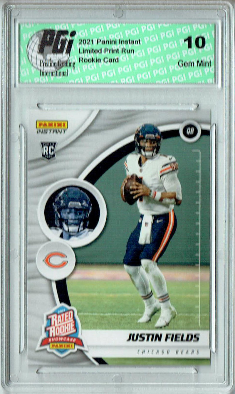 Justin Fields 2021 Panini Instant #RS8 Rated Rookie 1 of 4301 Rookie Card PGI 10