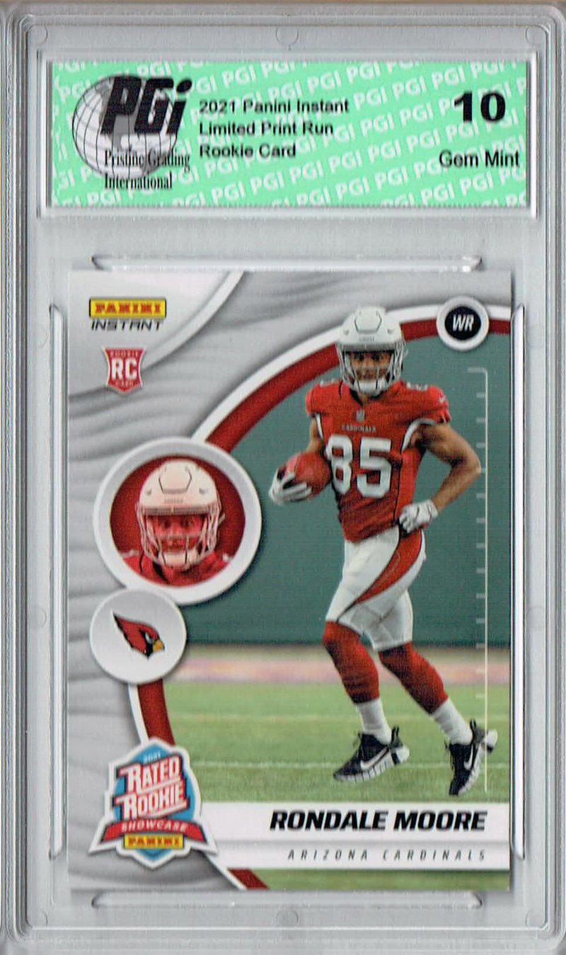 Rondale Moore 2021 Panini Instant #RS16 Rated Rookie 1 of 268 Rookie Card PGI 10