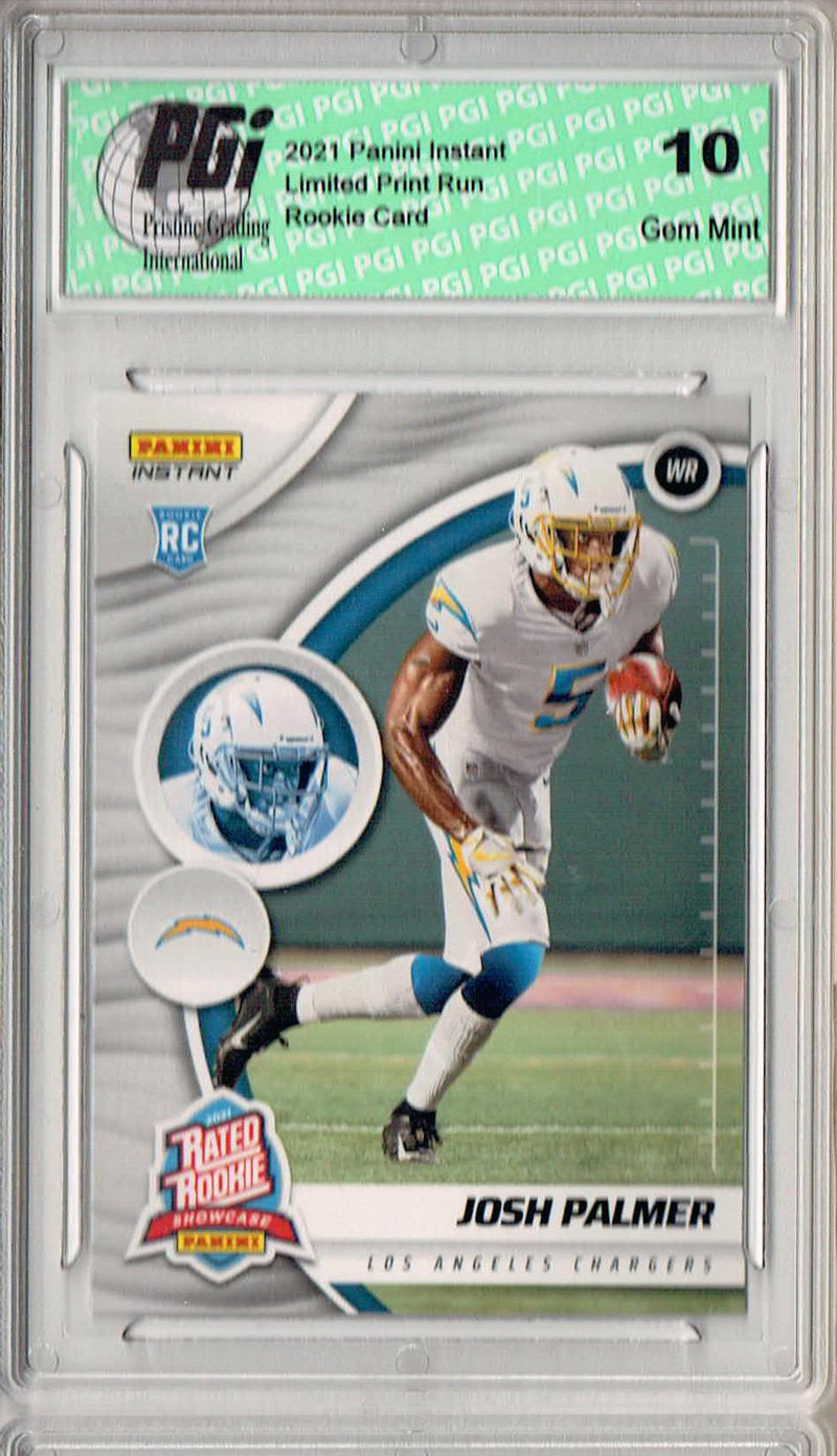 Josh Palmer 2021 Panini Instant #RS24 Rated Rookie 1 of 226 Rookie Card PGI 10