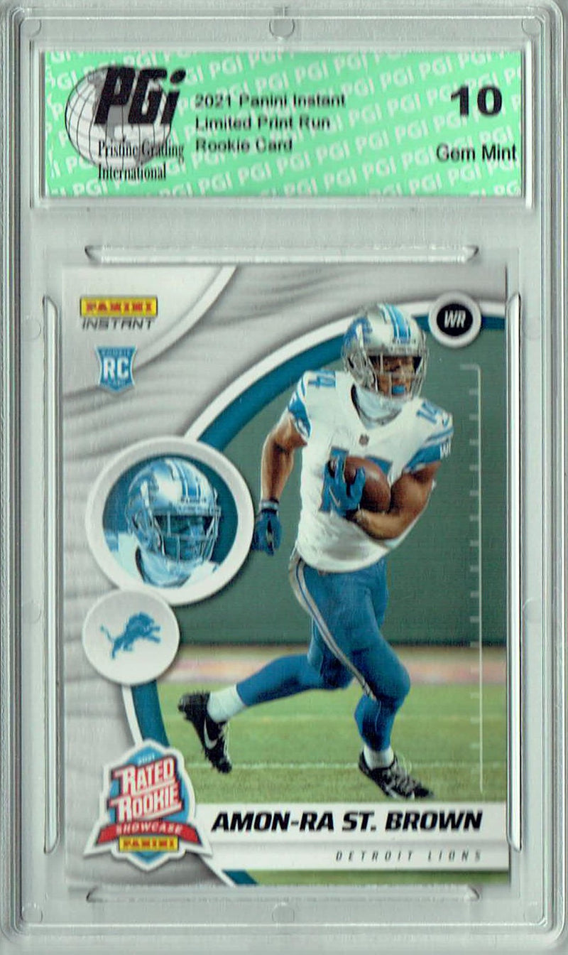 Amon-Ra St. Brown 2021 Panini Instant #RS31 Rated Rookie Card 1/251 PGI 10