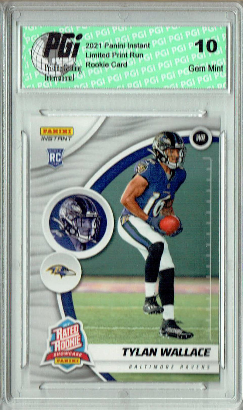 Tylan Wallace 2021 Panini Instant #RS36 Rated Rookie 1 of 233 Rookie Card PGI 10
