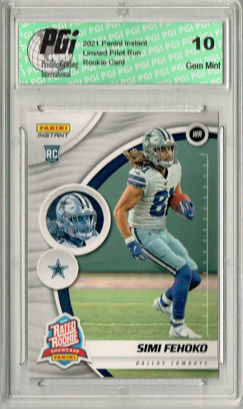 Simi Fehoko 2021 Panini Instant #RS41 Rated Rookie 1 of 234 Rookie Card PGI 10