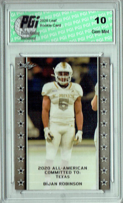 Bijan Robinson 2020 Leaf Army #3 1st Rookie Card PGI 10