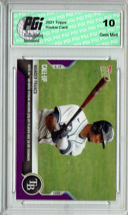 Wander Franco 2021 Topps Now #728 Purple SP #6/25 Rookie Card PGI 10