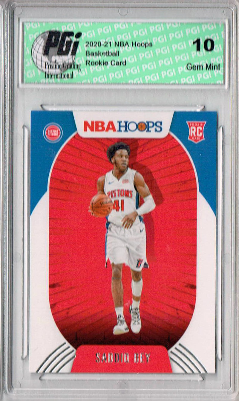Saddiq Bey 2020 NBA Hoops #237 Gem Mint Rookie Card PGI 10