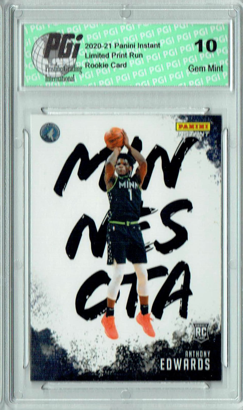 Anthony Edwards 2020 Panini Instant #MC-17 My City 1/2390 Rookie Card PGI 10