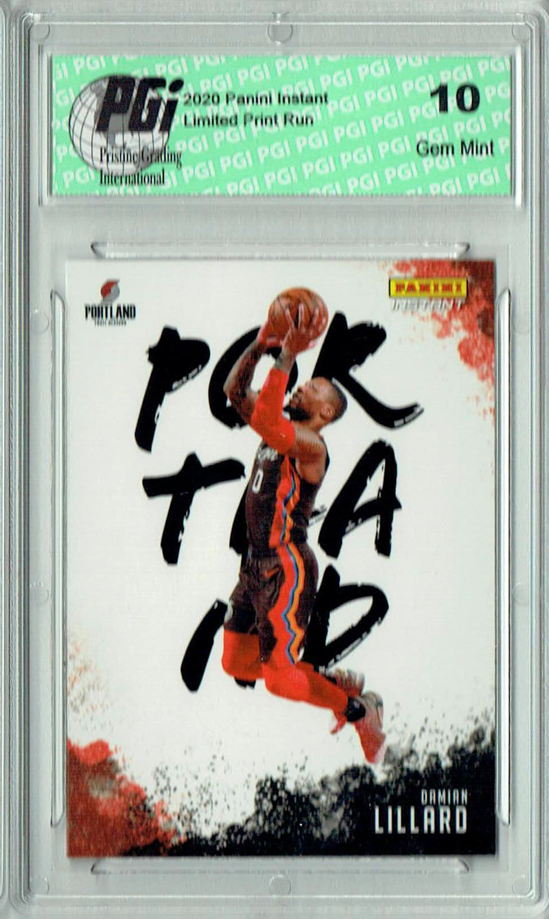 Damian Lillard 2020 Panini Instant MC-19 My City 1/2390 Rare Trading Card PGI 10