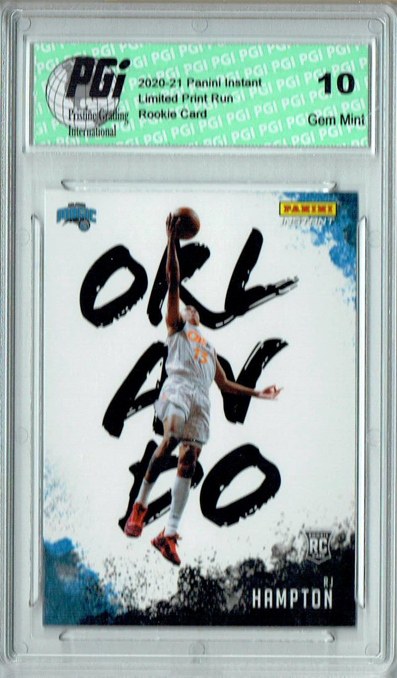 R.J. Hampton 2020 Panini Instant #MC-14 My City 1/2390 Rookie Card PGI 10