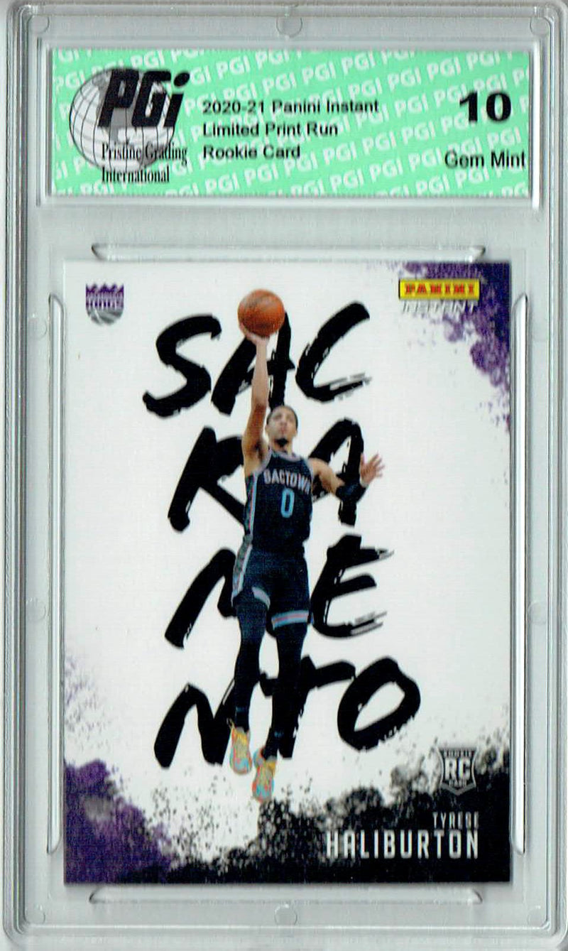 Tyrese Haliburton 2020 Panini Instant #MC-25 My City 1/2390 Rookie Card PGI 10