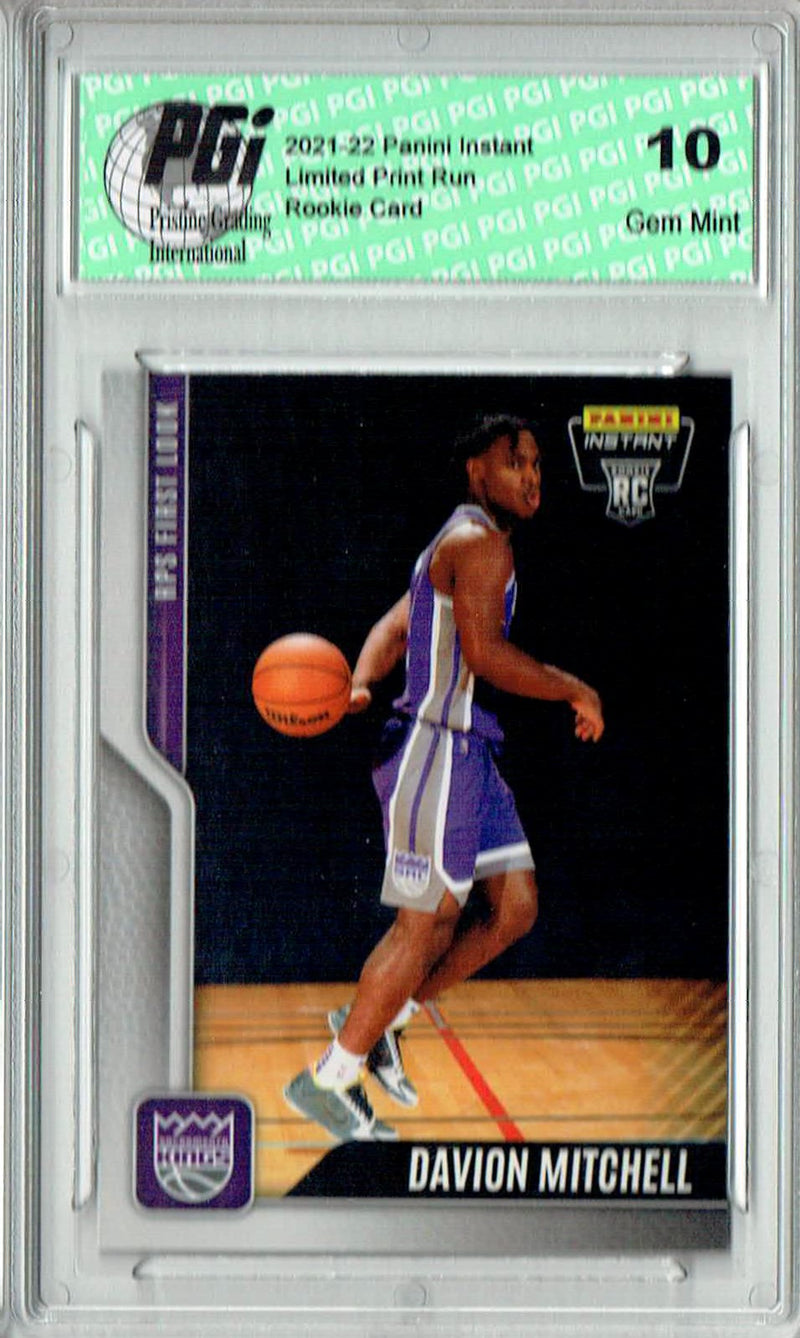 Davion Mitchell 2021 Panini Instant #9 RPS 1st Look 1/442 Rookie Card PGI 10