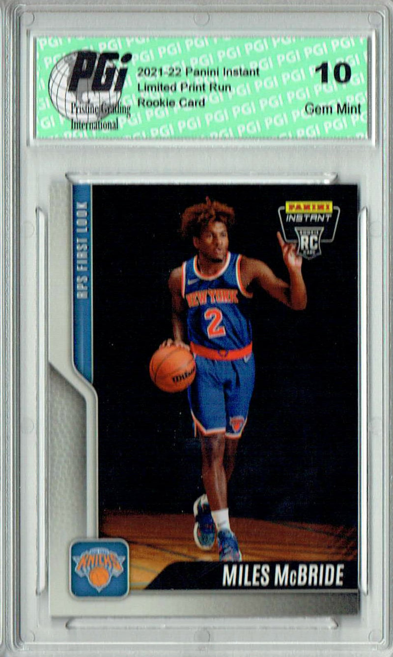 Miles McBride 2021 Panini Instant #31 RPS 1st Look 350 Rookie Card PGI 10