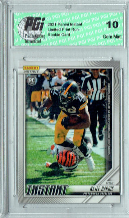 Najee Harris 2021 Panini Instant #34 Just 264 Made Rookie Card PGI 10