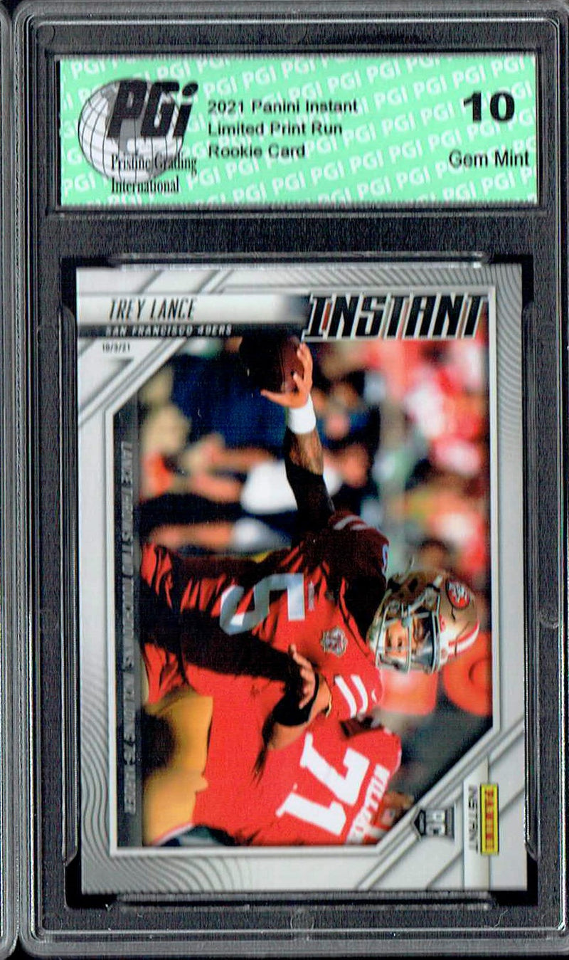 Trey Lance 2021 Panini Instant #50 Print Run: Only 646 Made Rookie Card PGI 10