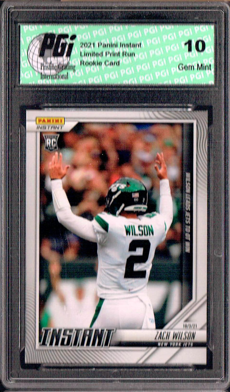Zach Wilson 2021 Panini Instant #46 Print Run: 373 Ever Made Rookie Card PGI 10