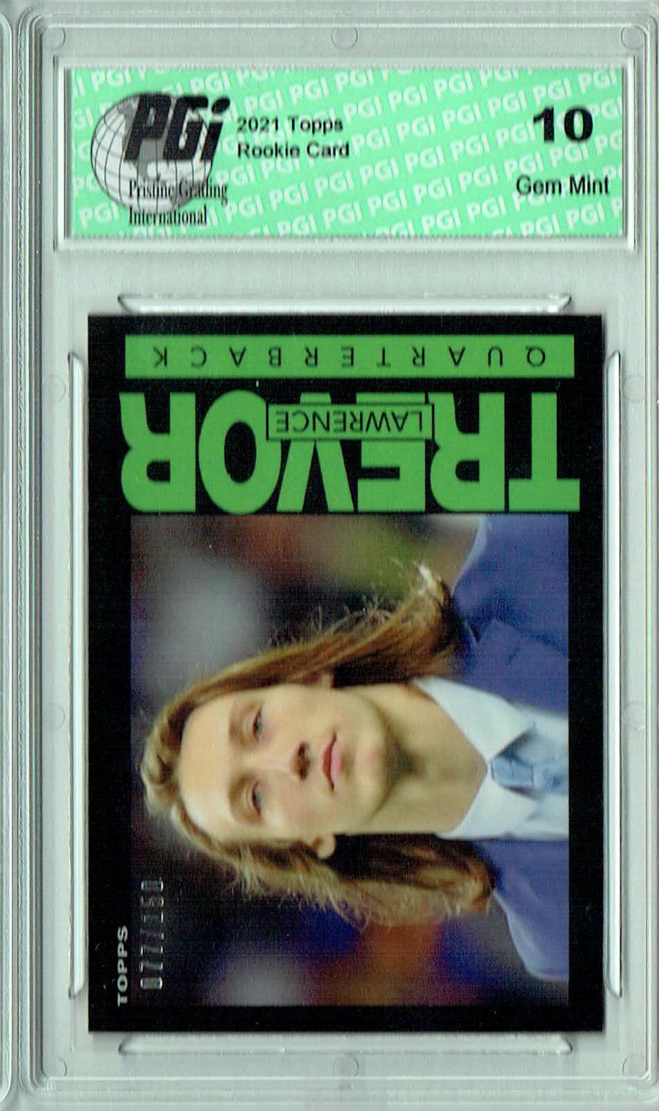 Trevor Lawrence 2021 Topps X #25 SP #94/150 Rookie Card PGI 10