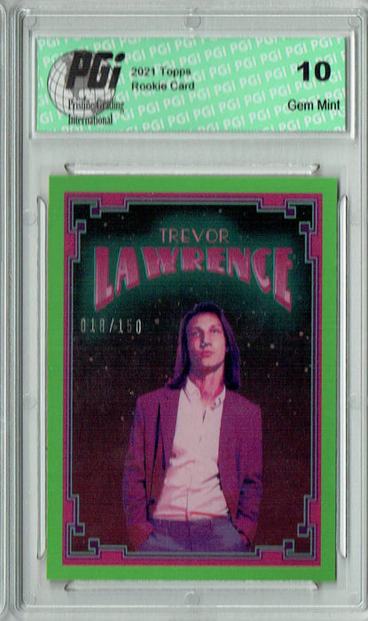 Trevor Lawrence 2021 Topps X #39 SP #18/150 Rookie Card PGI 10