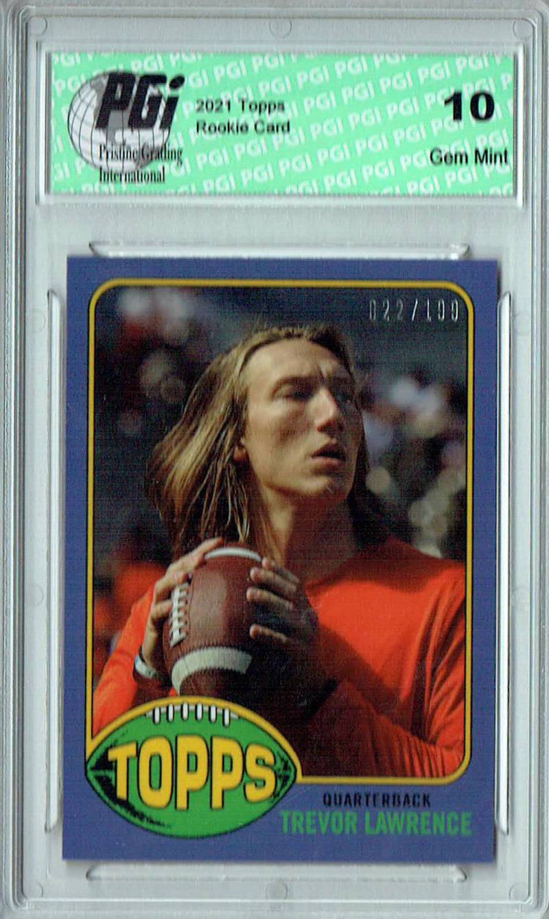 Trevor Lawrence 2021 Topps X #17 SP #22/199 Rookie Card PGI 10